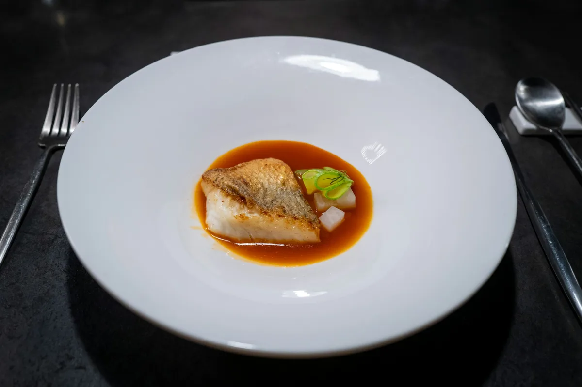 Kabeljauw met prei en beurre blanc